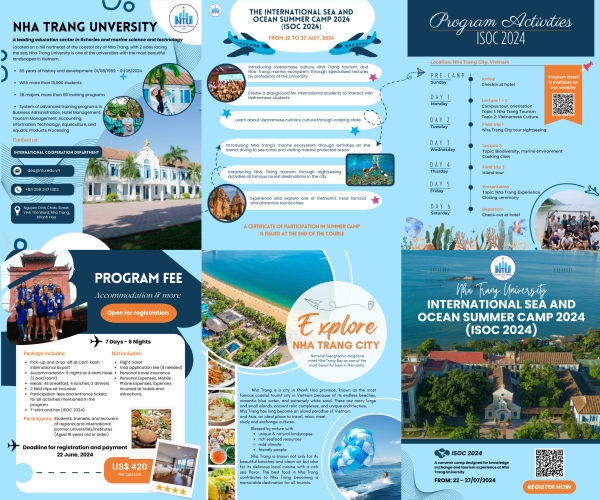 【Short-Term Program】International Sea and Ocean Camp (ISOC 2024) from Nha Trang University