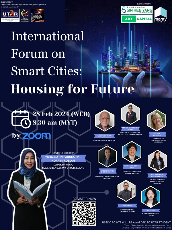 【FW】UTAR International Forum on Smart Cities: Housing for Future