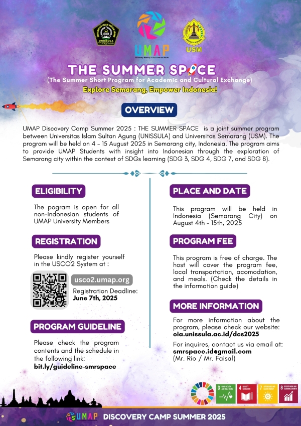 【Short-Term Program】UMAP Discovery Camp Summer 2025 - Semarang city, Indonesia