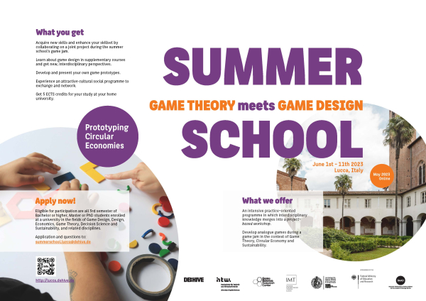【短期活動】德國柏林應用科技大學Summer school - Game Theory meets Game Design