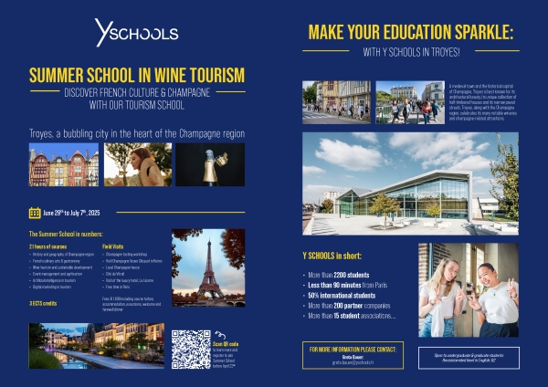 【短期課程】法國Y SCHOOLS 2025暑期學校
